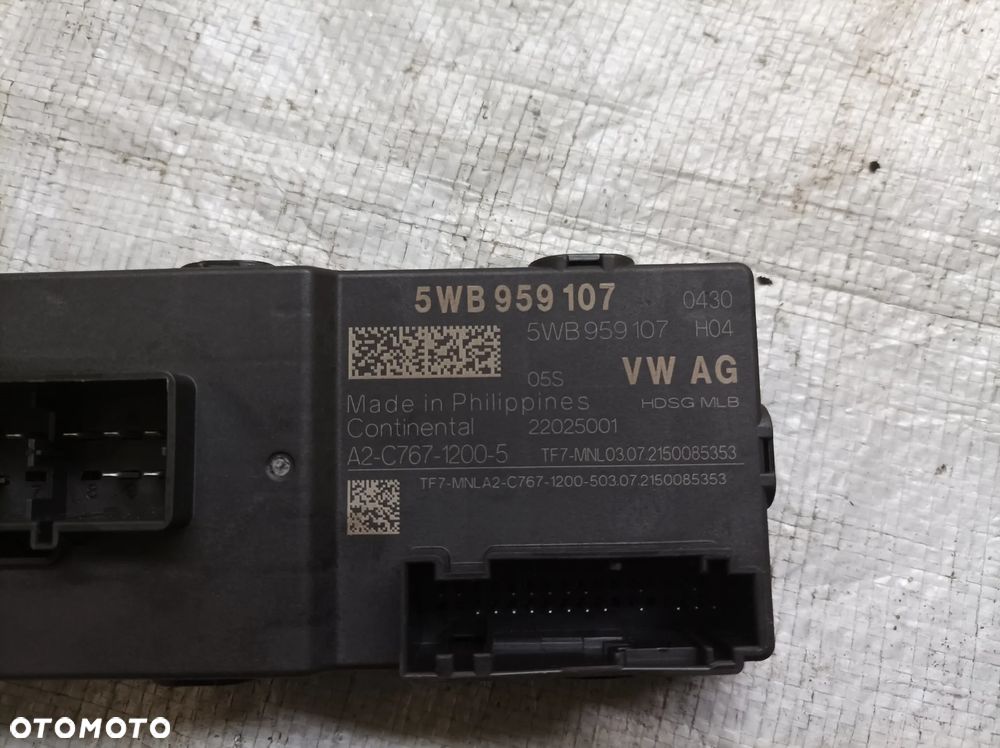 Vw Skoda Audi moduł sterownik klapy bagażnika 5WB959107 - 3