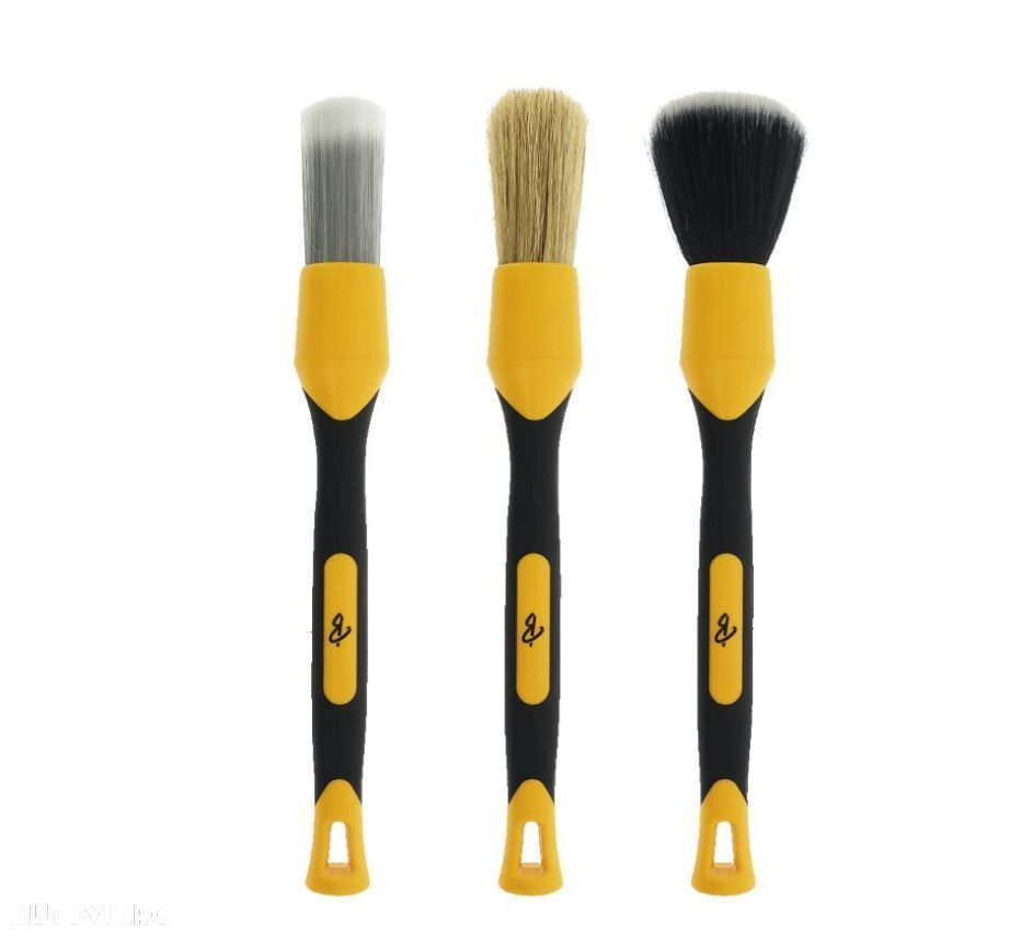 Set 3 pensule detailing, interior-exterior, cu adaptor cu cot, BLN0520 Billionaire - 1