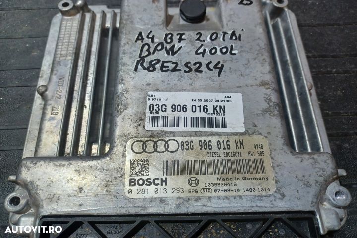 Calculator motor ECU 03G906016KN 0281013293 - 2.0 TDI BPW 03G906016KN - 3