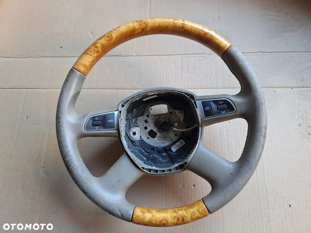KIEROWNICA MULTIFUNKCYJNA DREWNO AUDI A8 D3 - 1