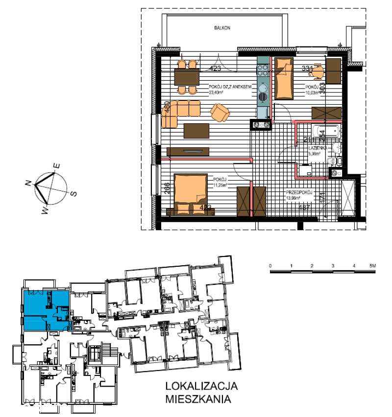 Mieszkanie - Ogródek Aleja Św. Wojciecha 64m2 ,Mława, oddane do użytku