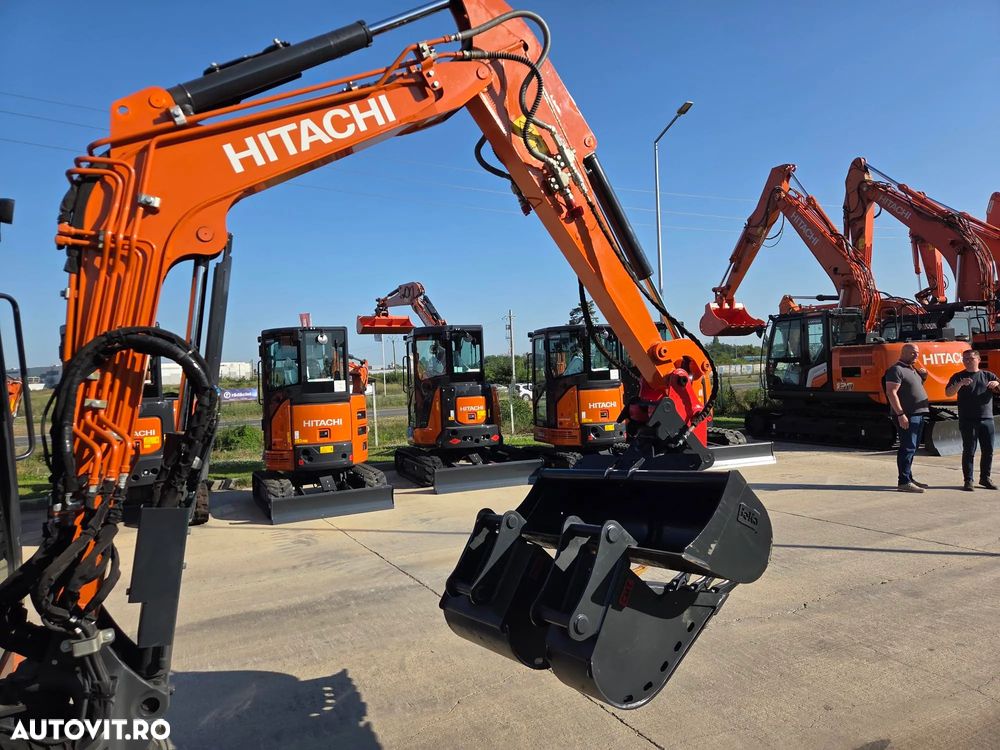 Hitachi 3,7tone, 2023, 737h, FULL OPTION, Cupla rapida HIDRAULICA, 2 cupe excavare NOI, cupa TALUZ INCLINABILA NOUA, senile cauciuc NOI, latime 1,5m, adancime sapare 4m, inst picon pe brate, ridica 2t, Aer cond, posibil leaasing 4 ani-PROMOTIE 38.900 eur+Tva - 14