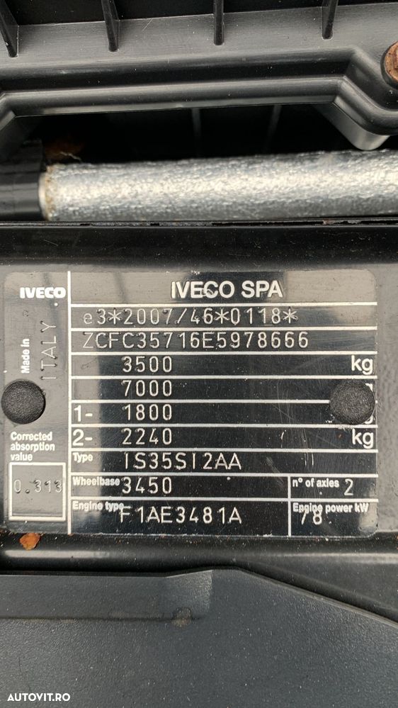 Iveco Daily 35c Frigorific Frig Carrier an 2014 Cub Izoterm 298.000km Istoric Service Facturi Kit Distribuție Ambreiaj Rezivie Frig AC Navi Discuri Placute Baterie Anvelope direcție suspensie Vopsea Ok TVA - 8