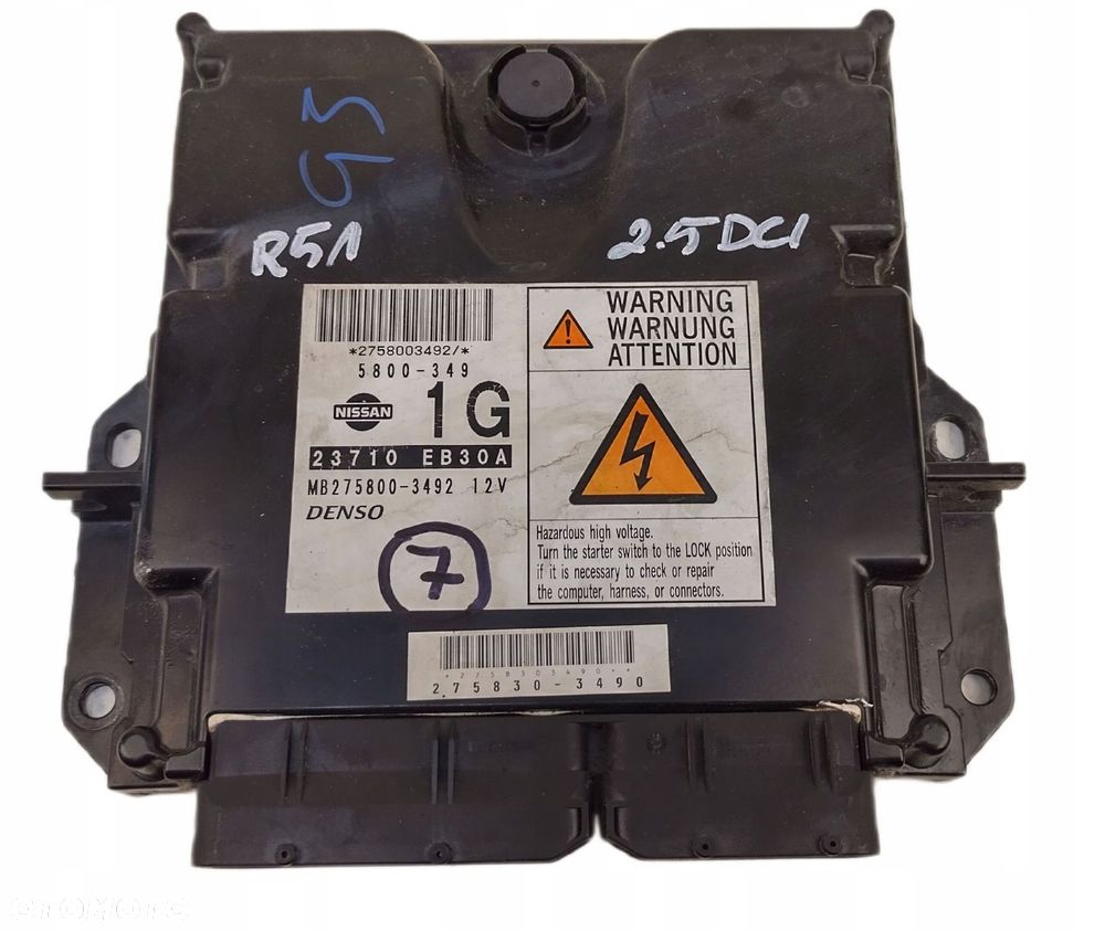 nissan pathfinder r51 05-10 2.5 dci komputer sterownik silnika 23710-eb30a - 1