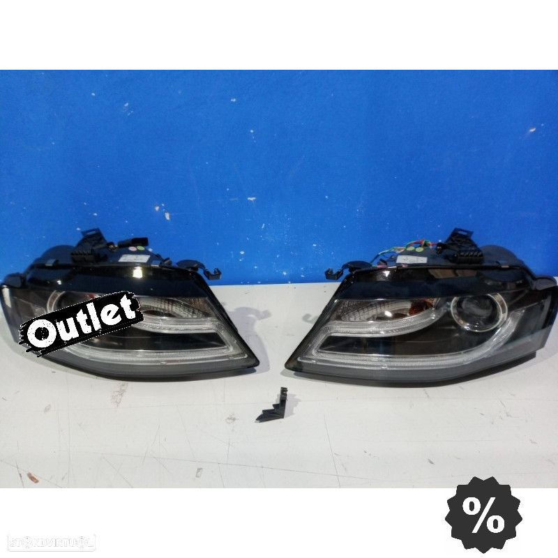 R011304C1 FARÓIS LED AUDI A4 B8 08-11 XENON TRU DRL BLACK PRETO - 6