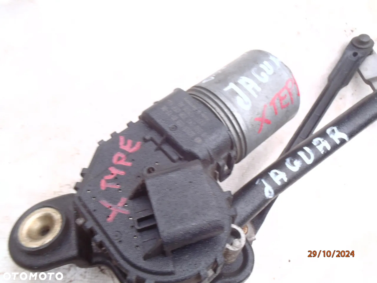 silniczek wycieraczek mechanizm ramiona cięgna cięgno trzpień frez jaguar x type xtype 0390 241 708 cep ORYGINAL JAK NOWY nie wypracowane - 3