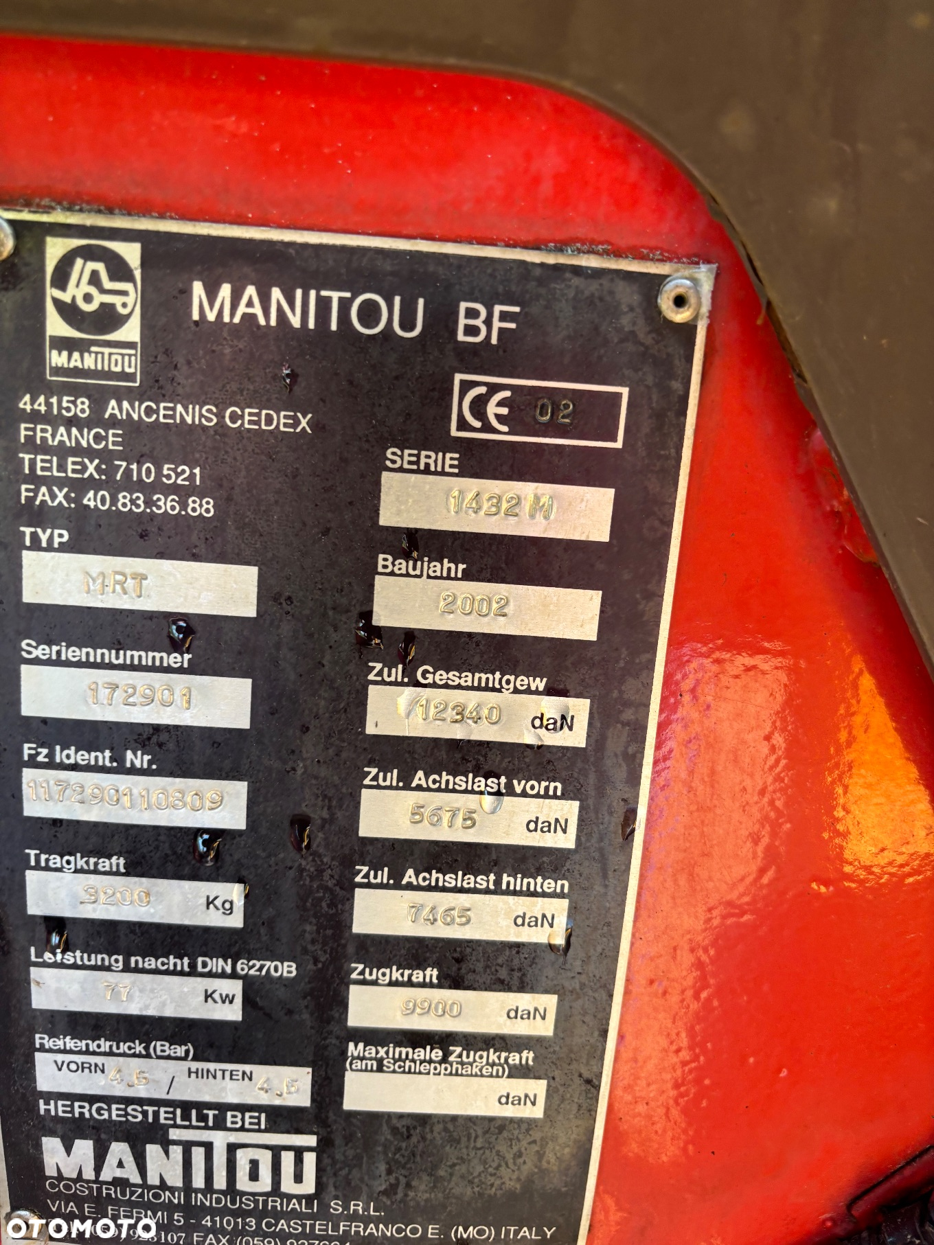 Manitou MRT1432 ROTO 4x4x4 widly silnik PERKINS Nowa pompa hydrauliczna, obrotowa, 4podpory - 25