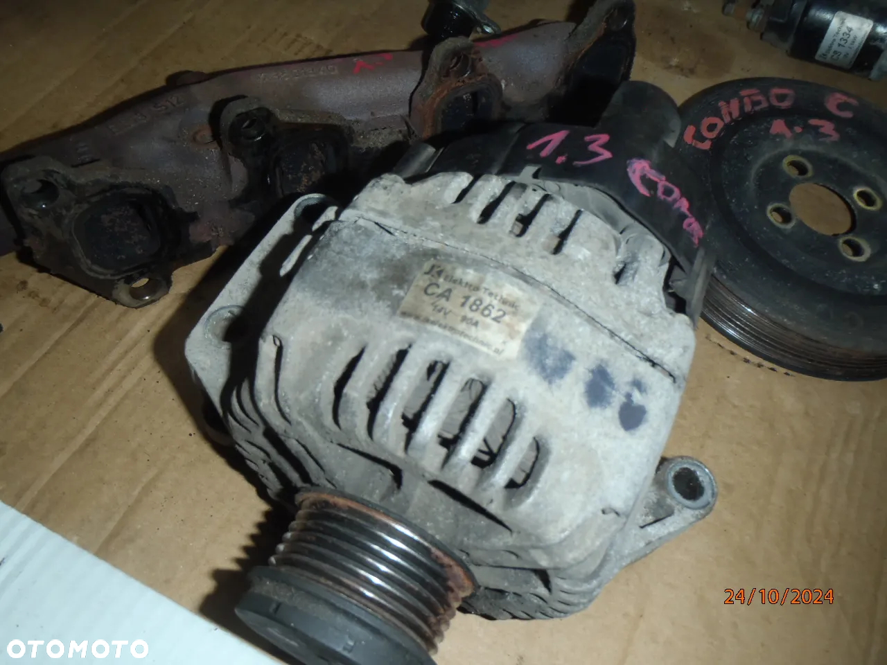 kolektor ssący alternator sprężarka sprzęgło docisk tarcza  dwumasa dwumas chłodniczka oleju opel corsa combo astra meriva 1.3 cdti - 7