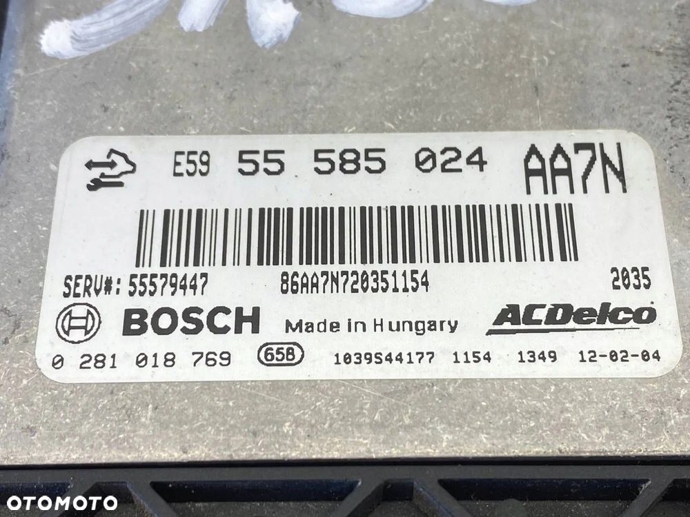 STEROWNIK KOMPUTER SILNIKA OPEL ASTRA H J INSIGNIA A 55585024 0281018769 - 11