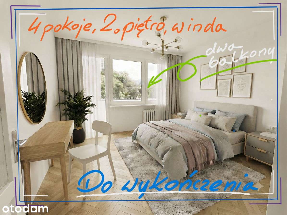 Bezpośr. | 4 pokoje | 2 balkony + Garaż | Łużycka, Kraków Piaski