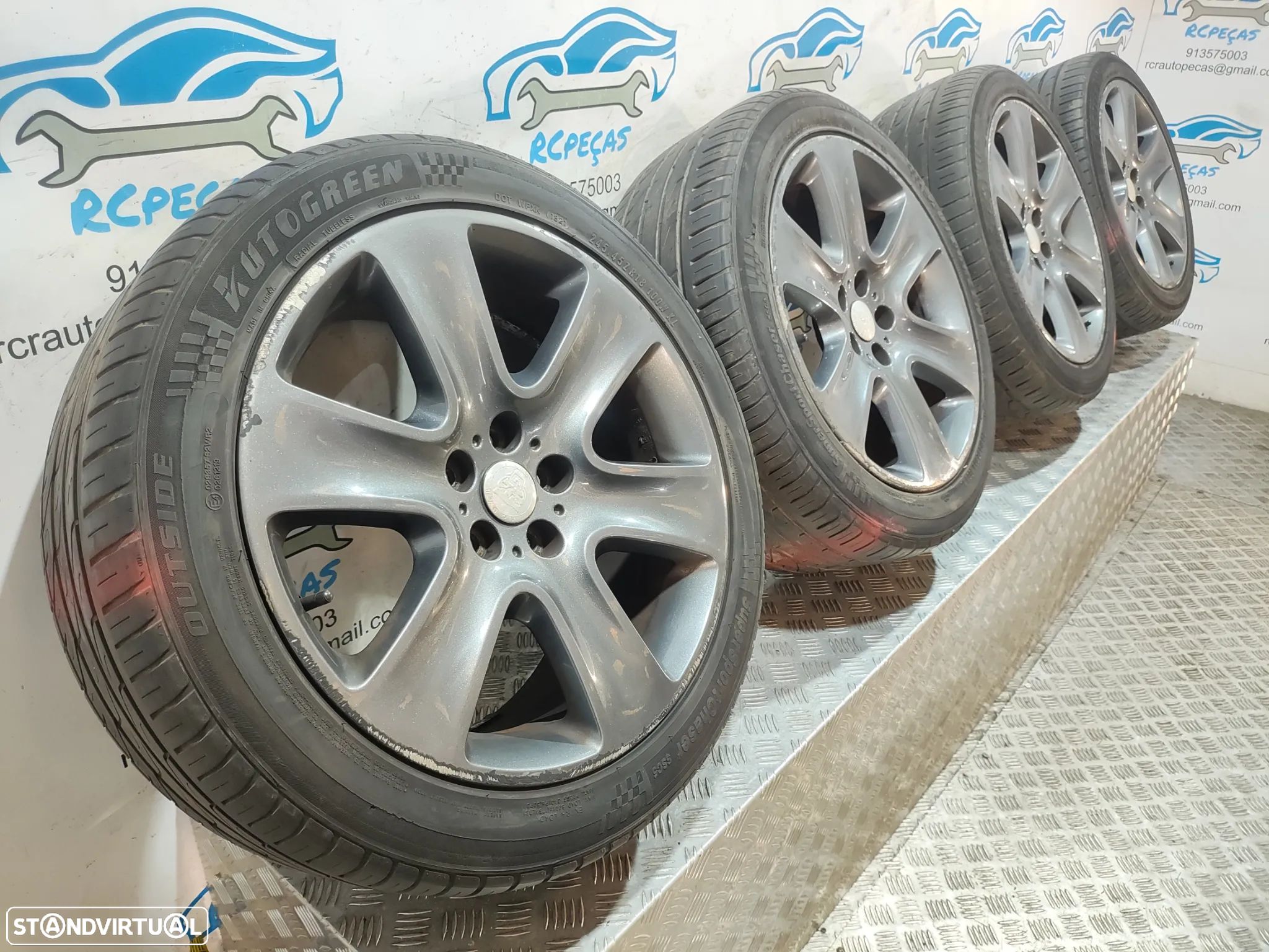 Jantes 18" Jaguar - XF MK1 I X250 - ORIGINAIS - 8.5J | ET49 | 5x108 - 18 Polegadas | 8X23-1007-BA  | 8X231007BA | Jante | 5 x 108 | 245 45 18 | Pneus - 1