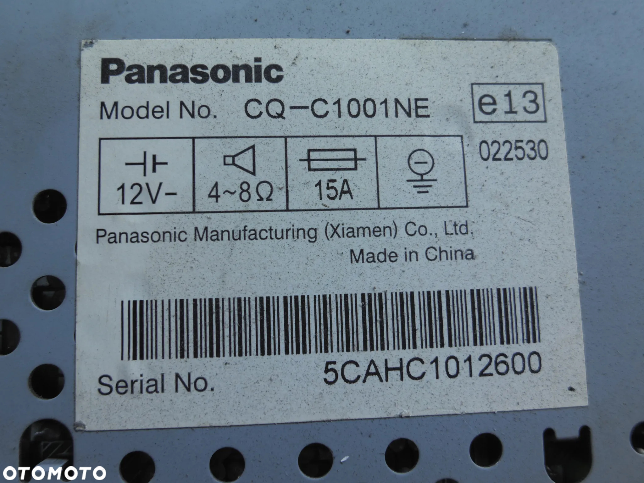 Radio Cd Panasonic CQ-C1001NE 45Wx4 RDS - 2