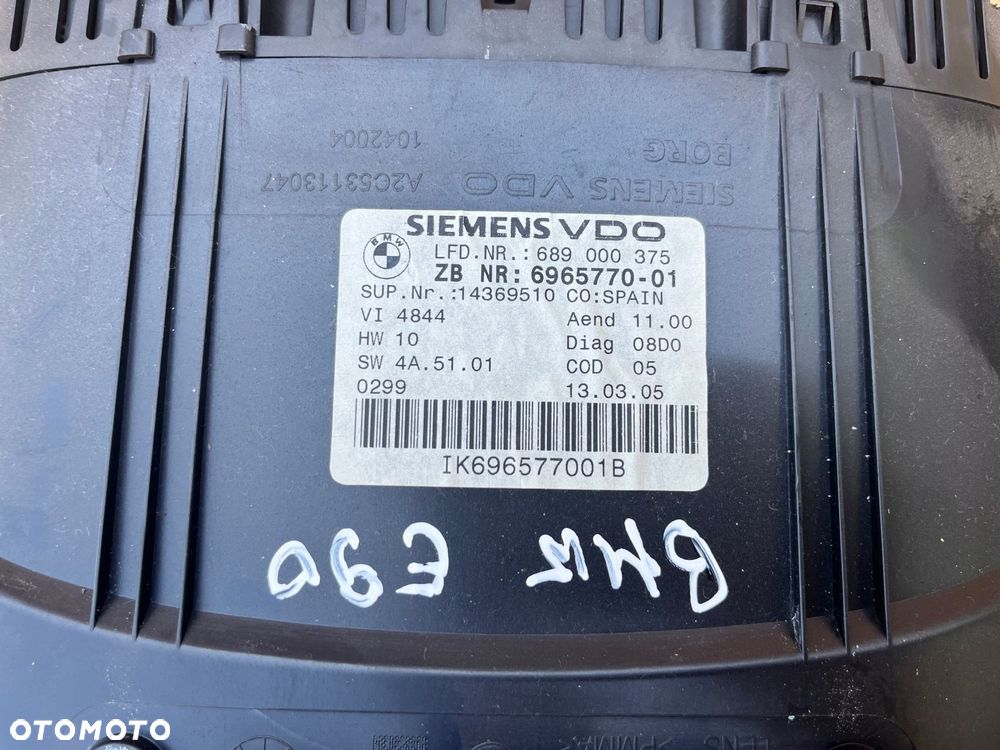 licznik zegary bmw e90 e91 2.0i 6965770 - 2