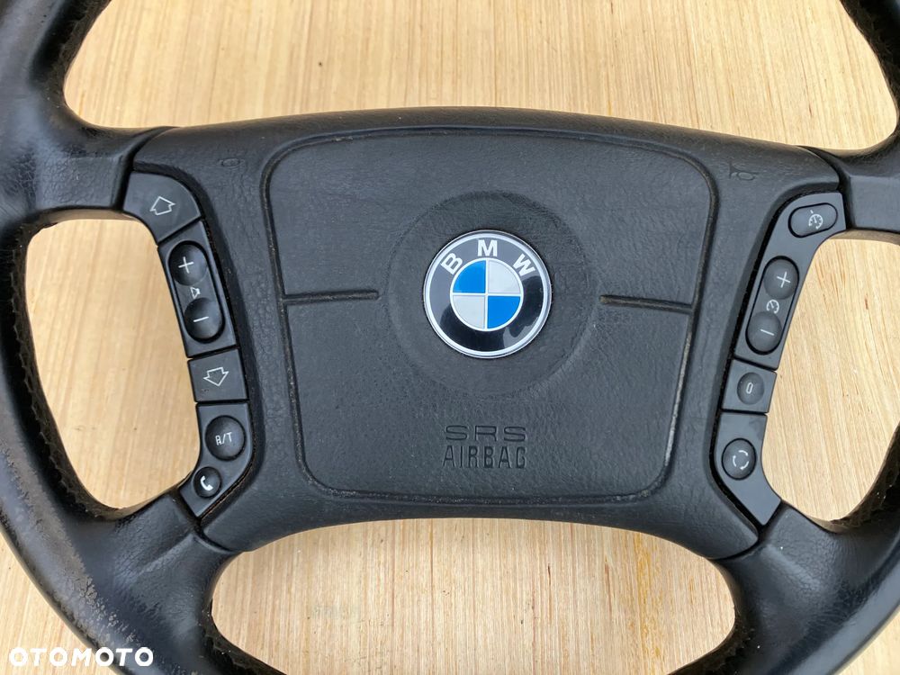 KIEROWNICA BMW E38 E38 PRZED LIFT JEDNONABOJOWA JEDEN NABÓJ AIRBAG PODUSZKA MULTIFUNKCJA SKÓRA RARYTAS - 9