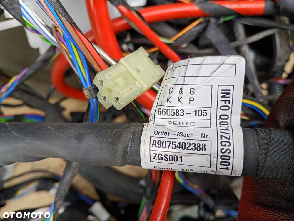 wiązka konsoli kabiny komory silnika instalacja mercedes sprinter W907 317 2.0 CDI 2022r europa - 12