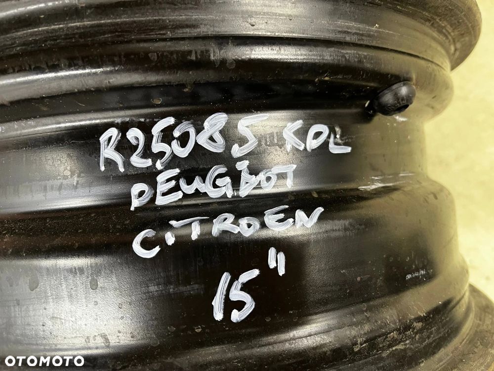 Felgi stalowe Citroen C2 C3 C4 Peugeot 1007 206 307 02-10r. felgi r15 cali 6jx15 ET27 4x108 Komplet - 16