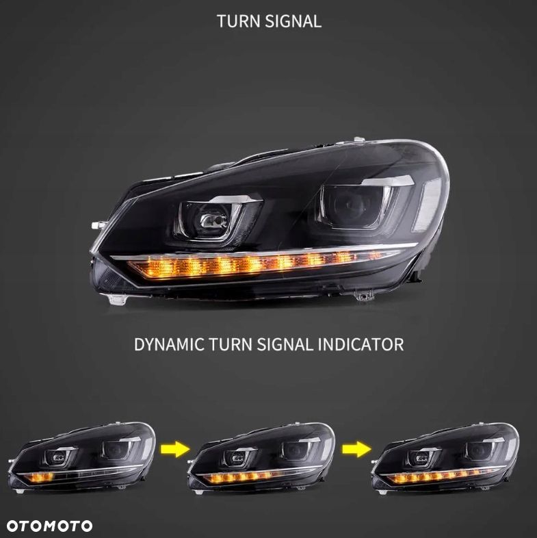 Reflektor Lampa kpl Vland Diody Soczewka Tuning Xenon-look VW Golf VI 6 5k0 - 5