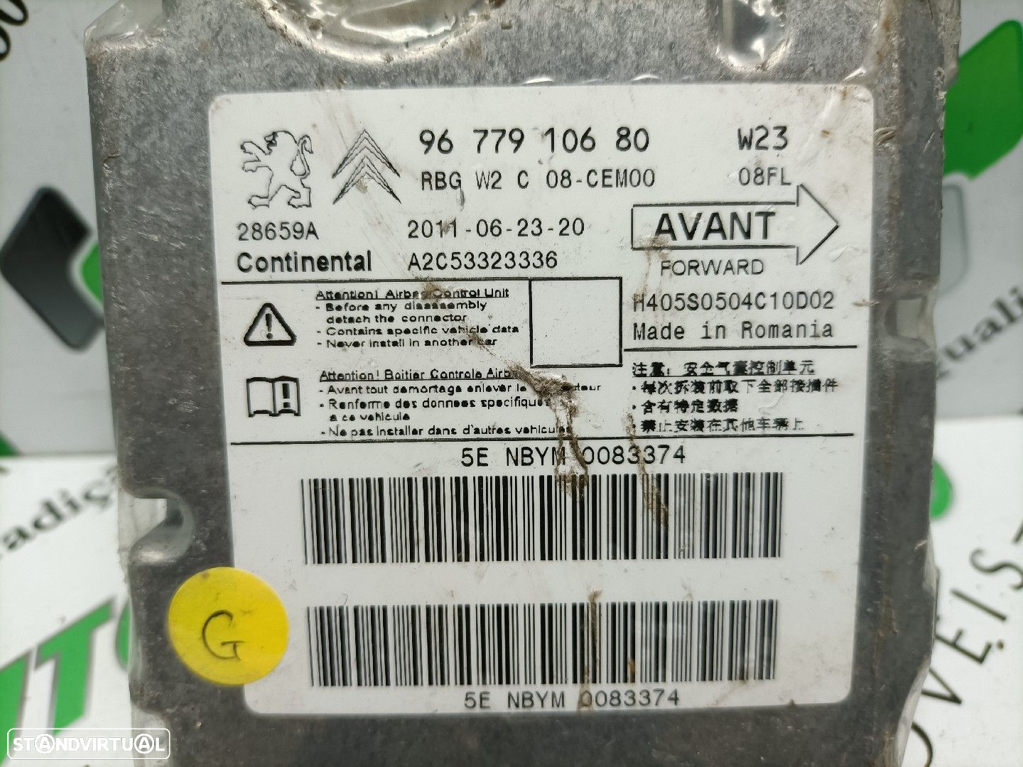 Centralina Airbags Peugeot 508 I (8D_) - 6