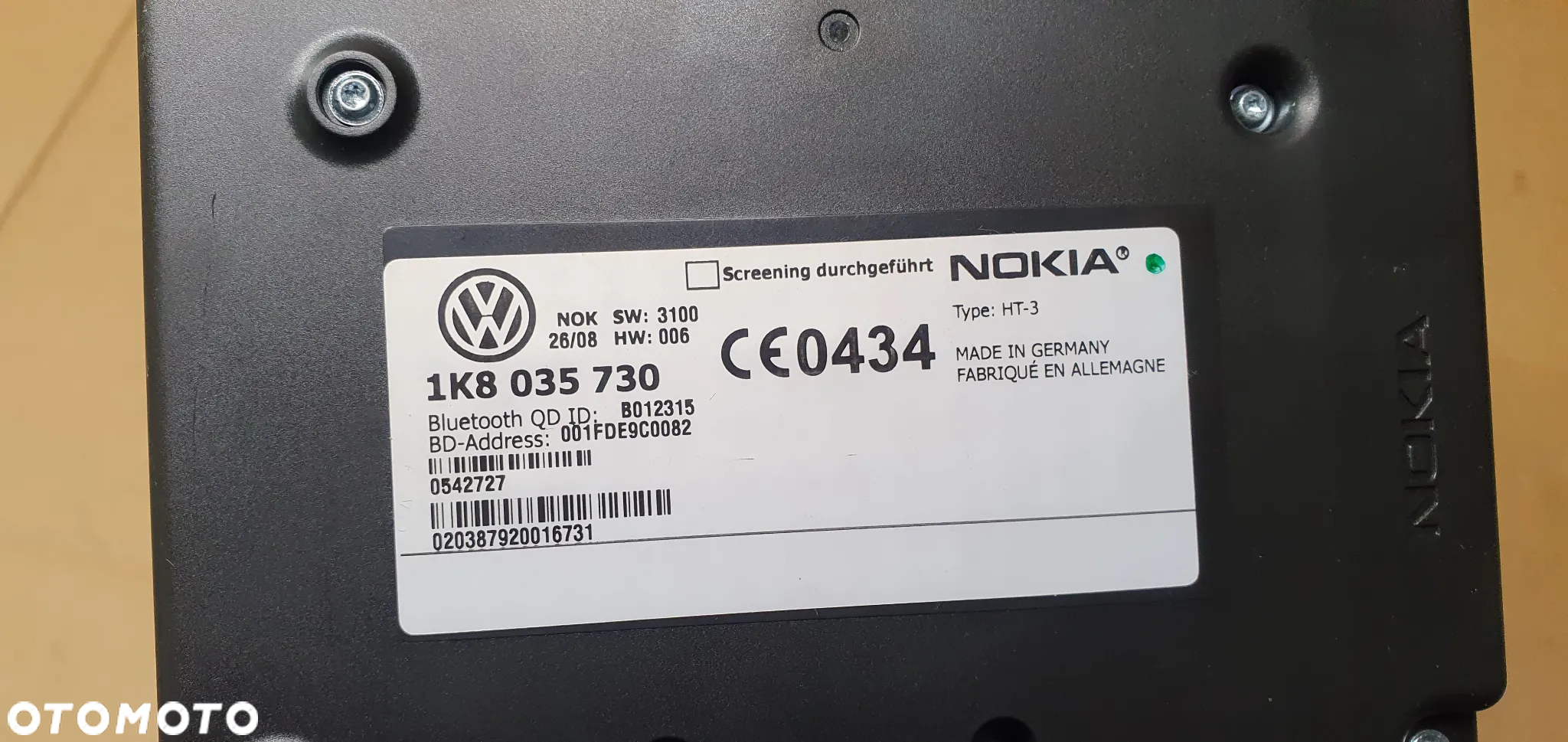 Moduł sterownik bluetooth VW Passat B6 1K8035730 - 5