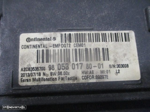Display Relogio 980530178001 PEUGEOT 208 1 FASE 1 2013 1.6HDI 92CV 3P CASTANHO - 9