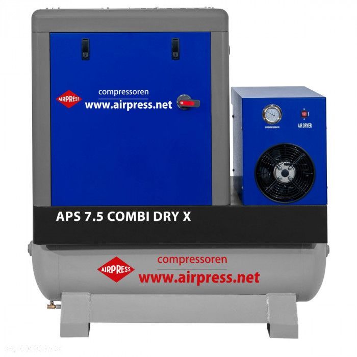 Kompresor śrubowy APS 7.5 Combi Dry X 10 bar 7.5 KM/5.5 kW 690 l/min 200 l - 1