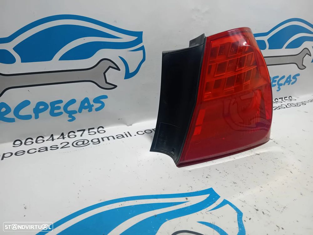 Conjunto Farolins Traseiro Tras Esquerdo Direito Led Original BMW Sedan Serie 3 E90 LCI Facelift 4871732 4871731 - 6