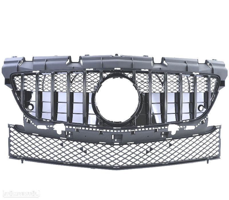 GRELHA FRONTAL MERCEDES SLK R172 11-15 PRETO BRILHANTE LOOK GT-R - 3