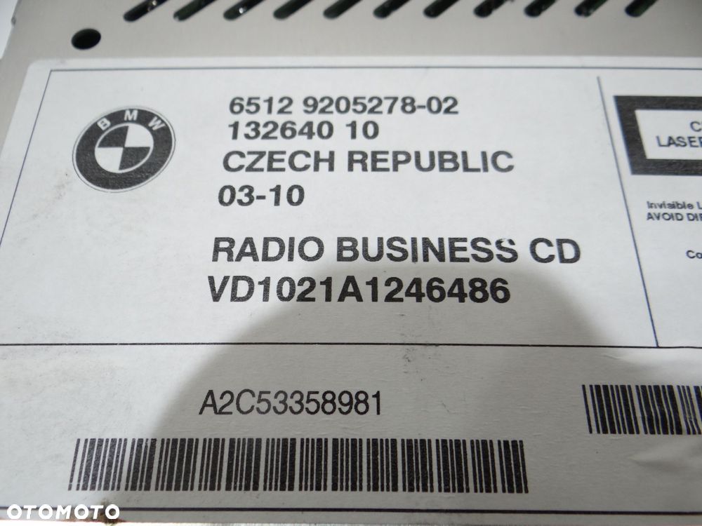 RADIOODTWARZACZ CD BMW X3 E83 LCI 9205278 - 5
