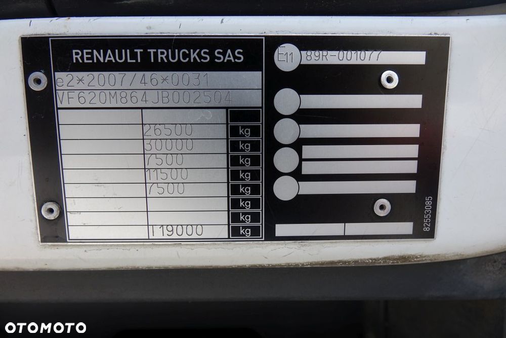 Renault D26 WIDE 6x2 / FIRANKA / EURO6 / AUTOMAT / NOWE PLANDEKI / OŚ PODNOSZONA I SKRĘTNA / WINDA ZAŁADUNKOWA - 32