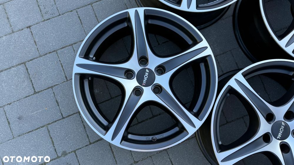 Alufelgi r17 5x112 koła aluminiowe ET35 8J Mercedes Audi Seat VW Skoda felgi Ronal r56 KBA48936 - 5