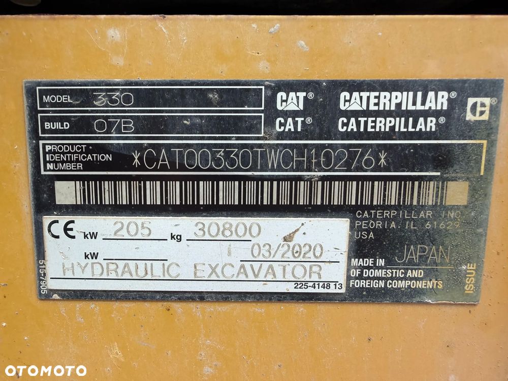 Caterpillar CAT 330 /07B, 2020 ROK, 6000 MTH, Z NIEMIEC, PIĘKNY STAN - 7
