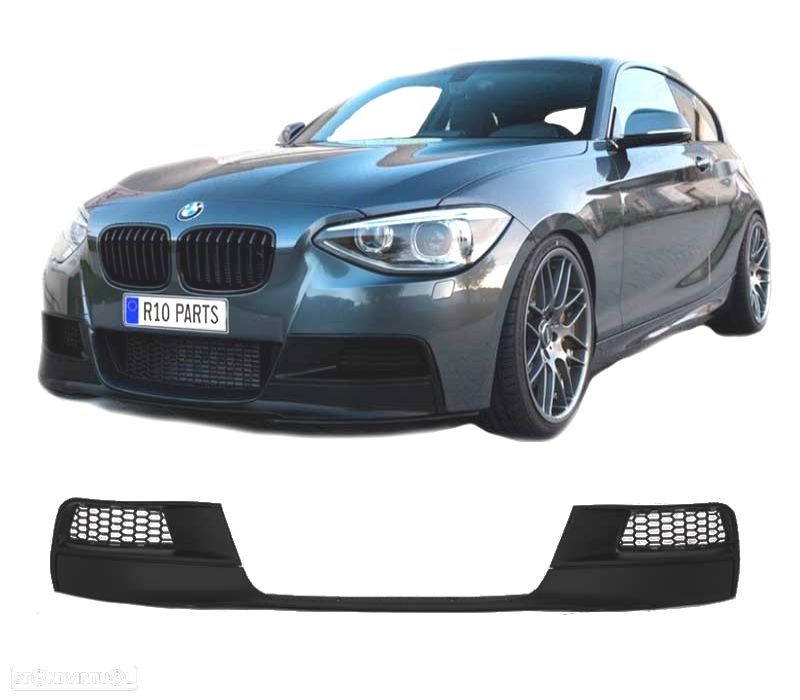 SPOILER LIP FRONTAL BMW F20 11-15 LOOK M PERFORMANCE PRETO BRILHANTE - 1