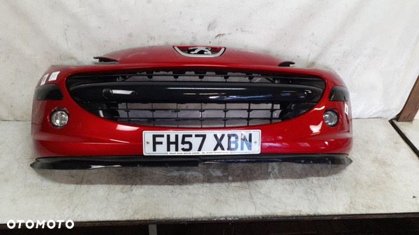 ) ZDERZAK PRZÓD PRZEDNI PEUGEOT 207 EKQD BORDO BORDOWY HALOGENY