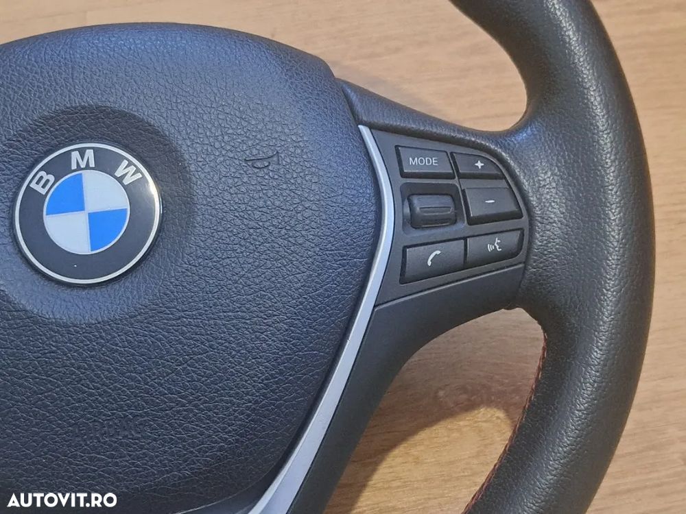 Volan sport piele cusatura rosie comenzi volan cu airbag Original BMW F20 F21 F22 F23 F30 F31 F34 F32 F33 F36 - 3