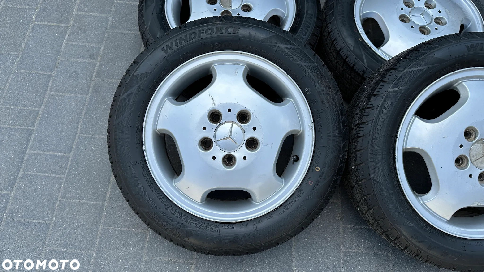 Koła 185/60 Całoroczne 2023 r15 5x112 mercedes felgi alufelgi ET54 - 4