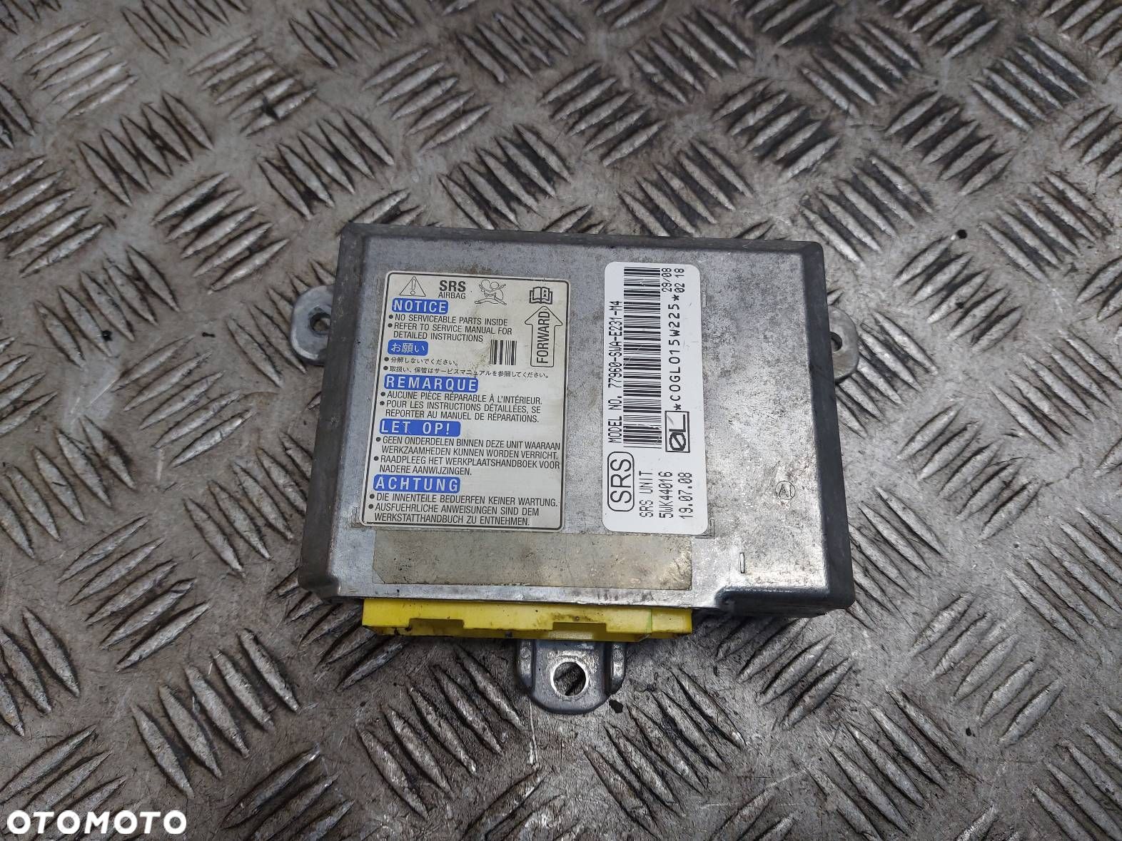 MODUŁ STEROWNIK PODUSZEK AIRBAG HONDA CR-V III 77960-SWA-E231-M4 - 1