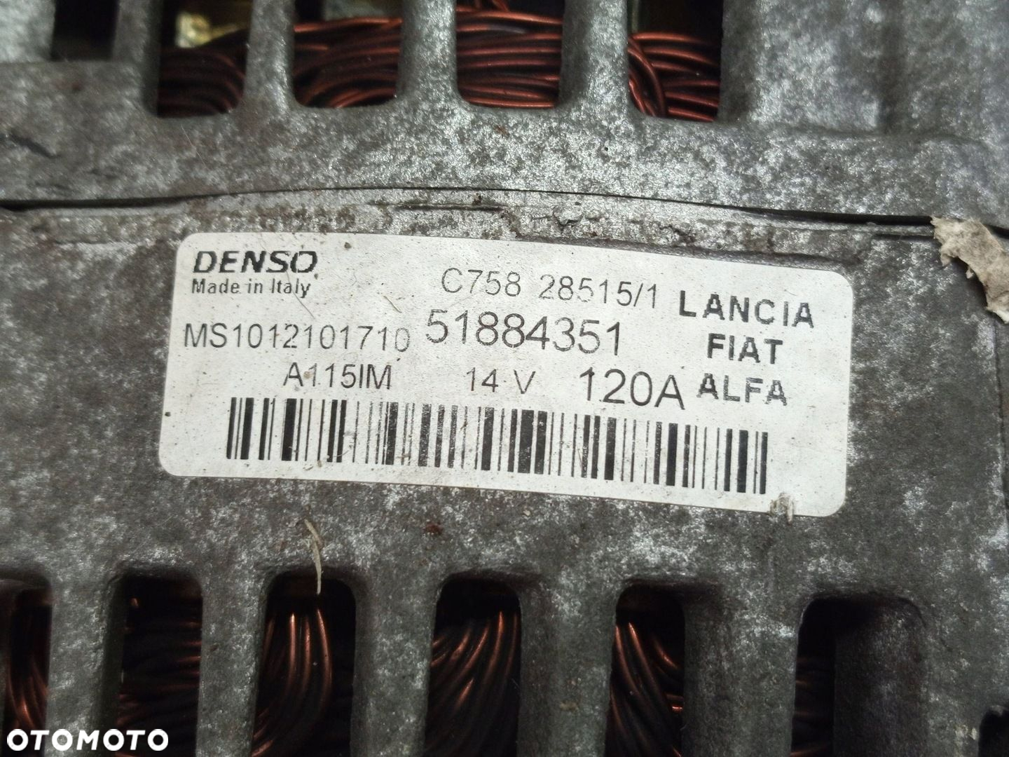 JEEP RENEGADE FIAT 500X 1.6 MJET 1.6 MTJ ALTERNATOR 51884351 - 6