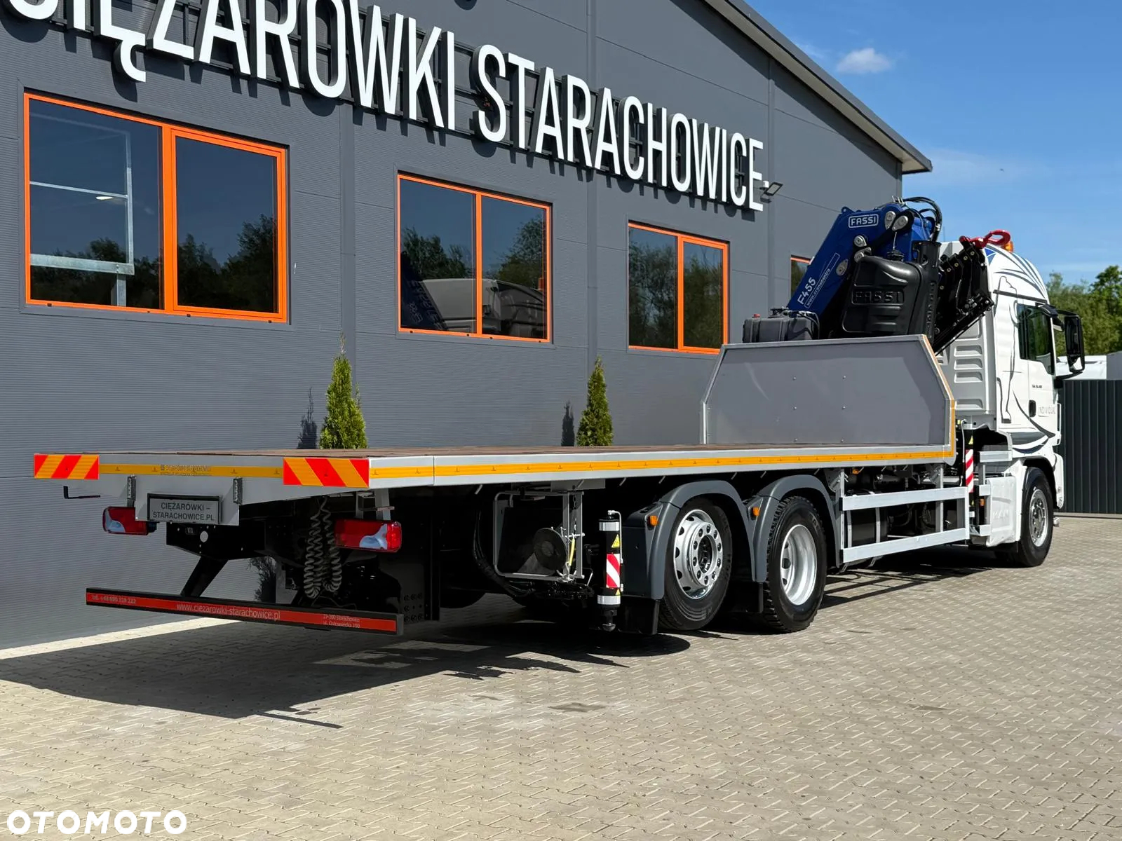 MAN TGS TGX 26.400 // E6 // 6x2 // platforma + FASSI F455RA.2.25 // Do przewozu kontenerów dzwig żuraw HDS kran crane laweta - 7