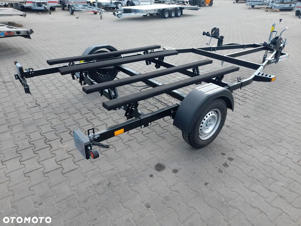 Lorries DOSTAWA przyczepa na 2 skutery wodne DMC1300kg LAMPY LED lakierowana z płozami, wodoodporne łożyska - 4