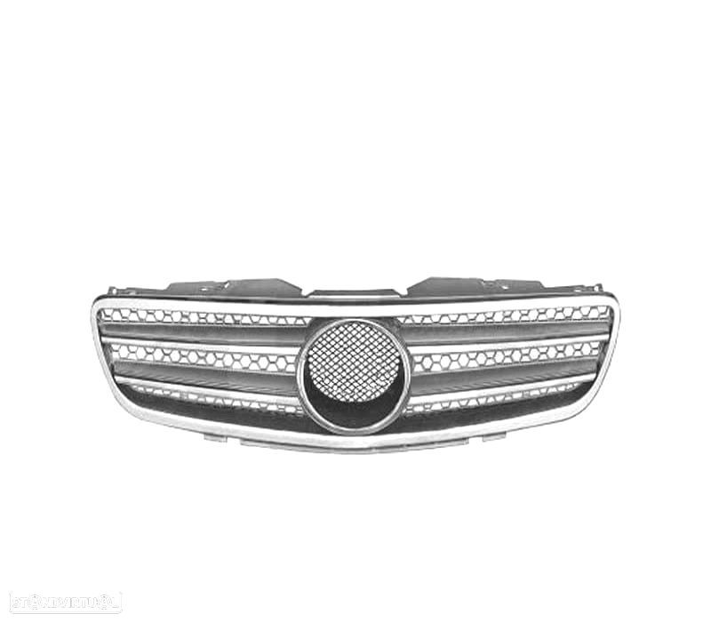 GRELHA FRONTAL SPORT AMG MERCEDES SL R230 01-12 CROMADA PRATA - 1