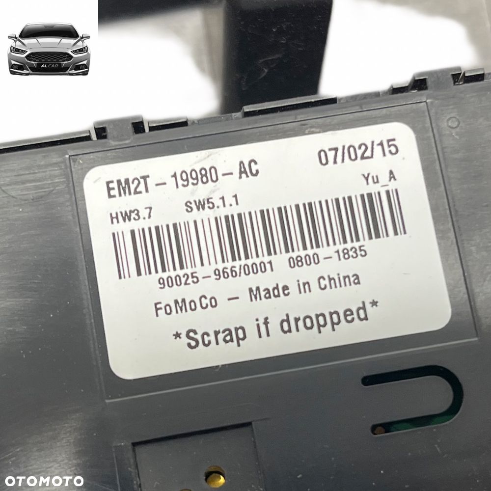 OSŁONA TUNELU TYŁ + PANEL KLIMATYZACJI FORD S-MAX MK2 EM2B-R045A12-DGW - 6