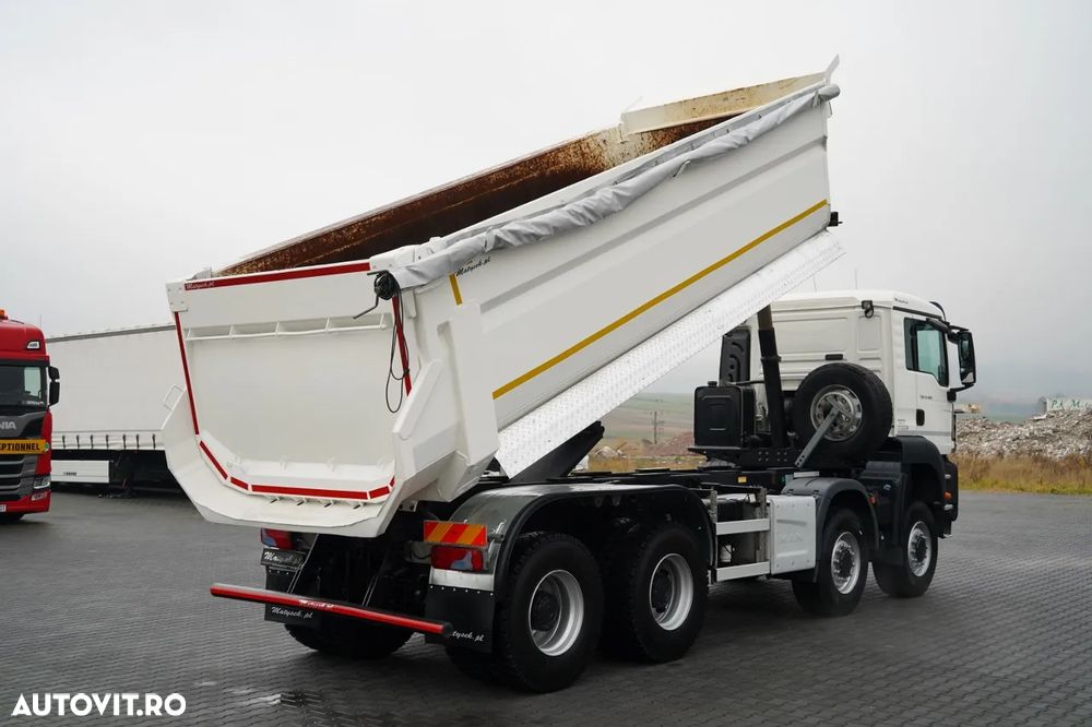 MAN TGS 41.460 / 8X6 / BASCULATOR SPATE / MANUAL / KH-KIPPER / NAVI / ANVELOPE 100% - 4