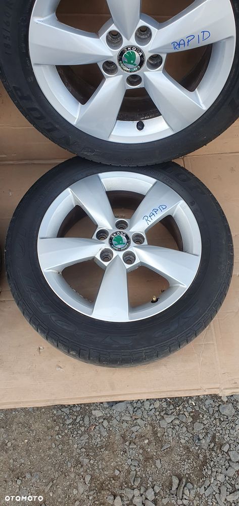 Alufelgi alusy z oponami 5x100 185/60 R15 Skoda Rapid 5JA601025 - 11