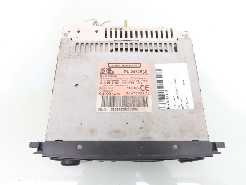 RADIO CITROEN C5 I 96476992ZE PU2472B - 5