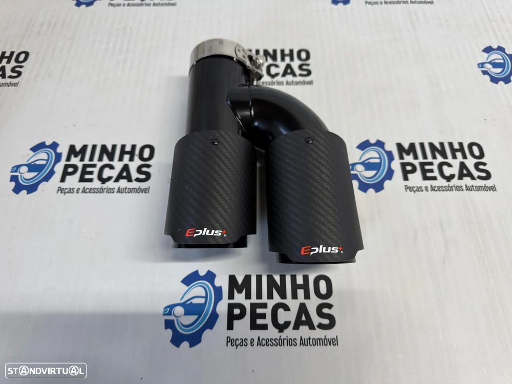 Ponteiras Duplas look Akrapovic Black - 5