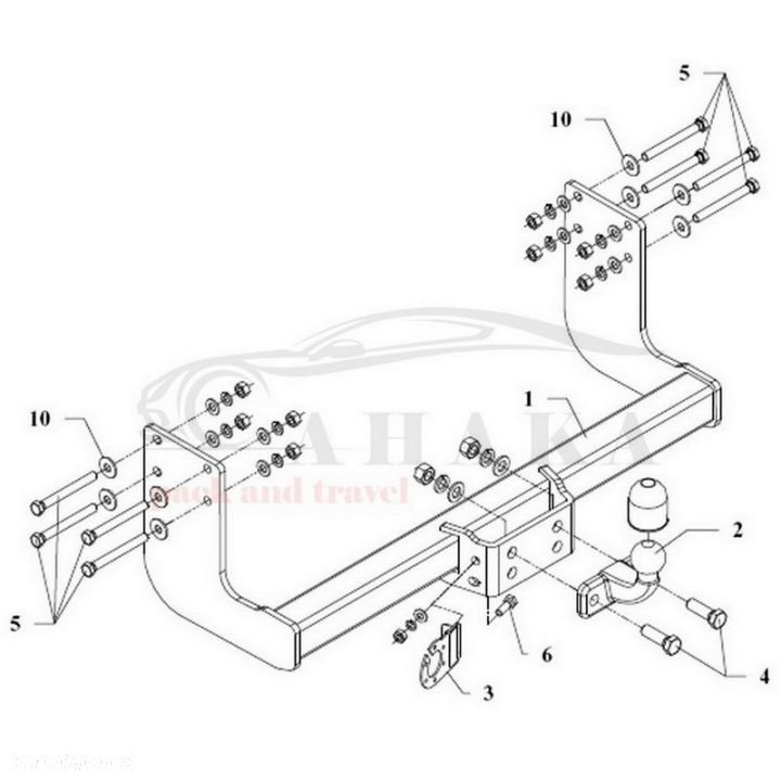 Hak Holowniczy Vw Volkswagen Crafter 2006-2016 (5 Ton, 3665 Mm, 4325 Mm, Bez Stopnia, Podwójne Koła) - 5