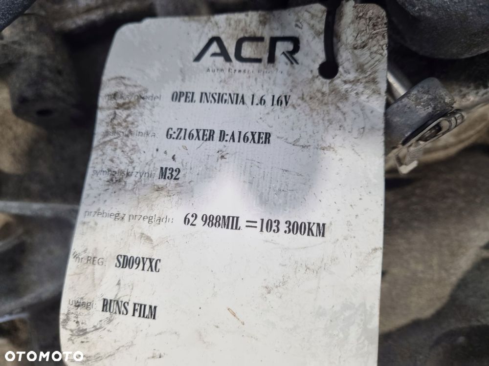 SKRZYNIA BIEGÓW Opel Insignia A 1.8 16V 140KM manualna M32 6 BIEGÓW 103tyś - 9
