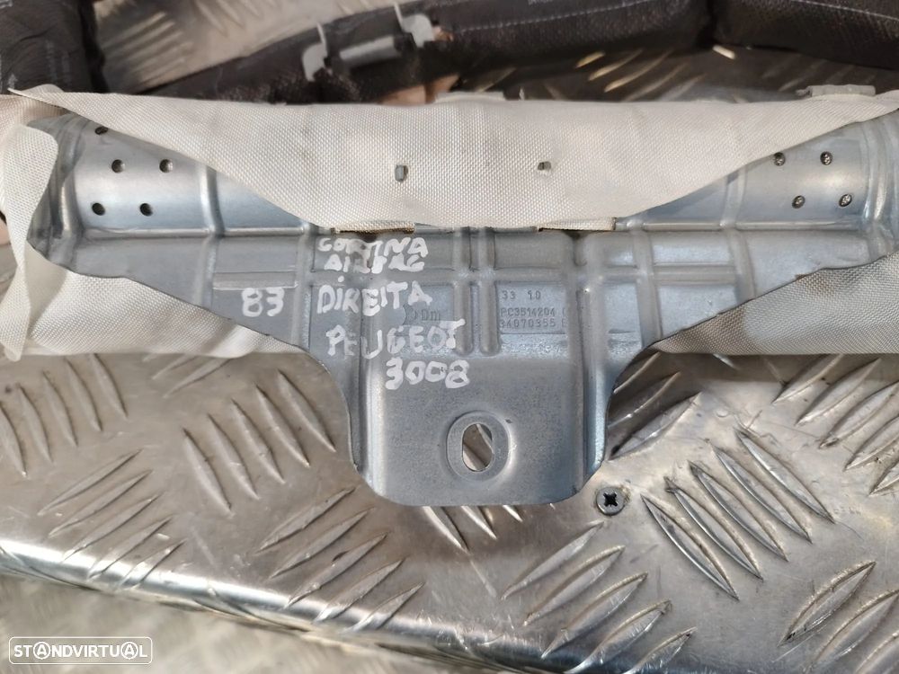 CORTINA CORTINAS AIRBAG AIRBAGS ESQUERDA DIREITA 8335WQ 9684667880 9801631380 PEUGEOT 3008 - 3