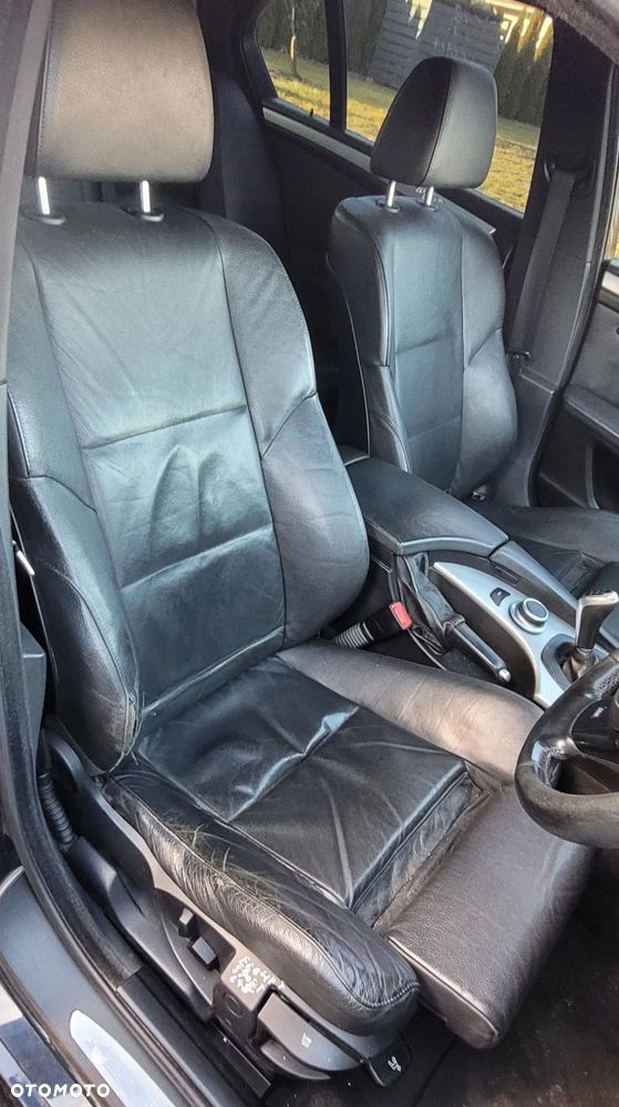 FOTEL PRAWY PRZÓD PRZEDNI BMW E60 LIFT SPORT M PAKIET CZARNA SKÓRA C78 - 1