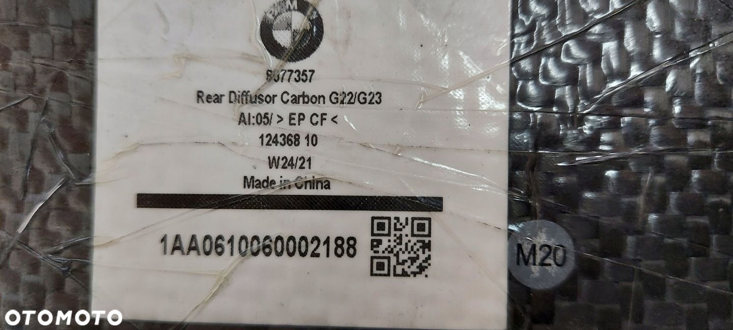 BMW 4 G22 G23 M-PAKIET DYFUZOR TYLNY CARBON 8077357 - 4